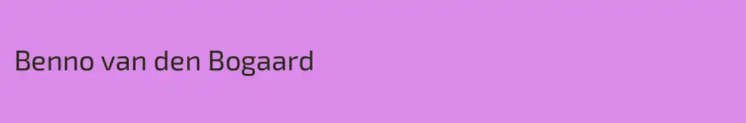 Benno van den Bogaard